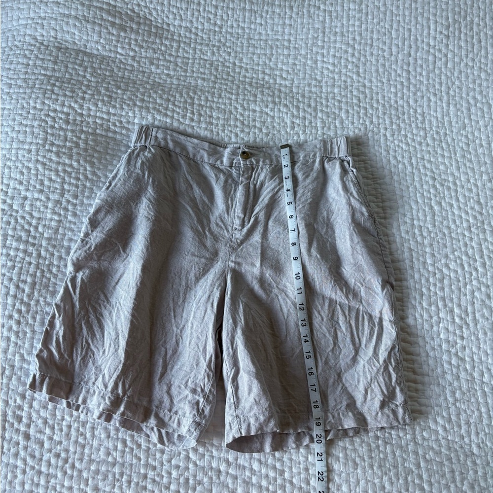 Linen Sigrid Olsen White Shorts - Picture 4 of 5